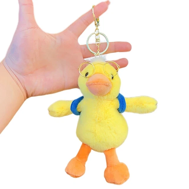 Plush Stuffed Keychain Funny Dolls Glasses Duck Pendant Keyring for Decor 3