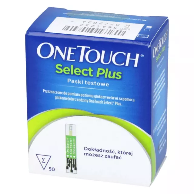 OneTouch Select Plus Test Strips 50-Piece exp: 02/2025