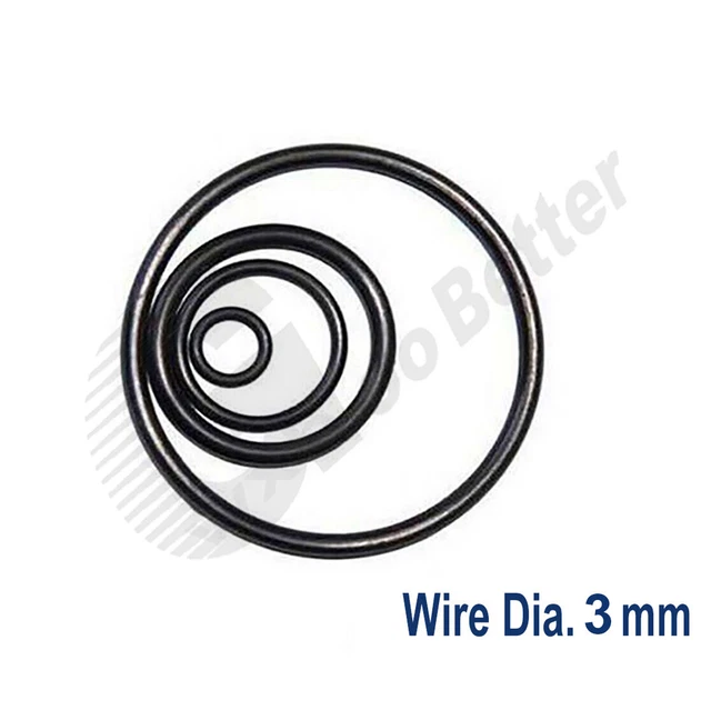 CROSS SECTION 3MM NBR ORing Seal Rubber Gasket Nitrile Rubber OD=9 mm