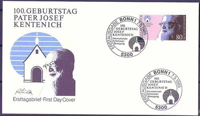 BRD 1985: Pater Josef Kentenich! FDC Nr. 1252 mit Bonner Sonderstempeln! 1806