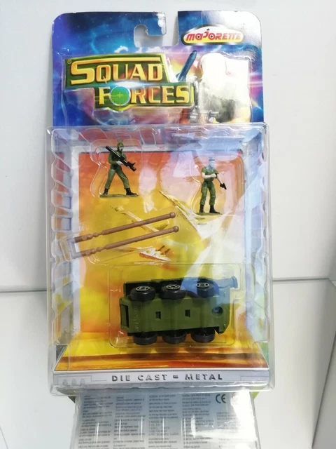 Set Majorette Squad Forces - 2 Figurines Et 3 Véhicules Militaires, Neuf Sous Blister
