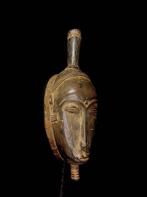 African Tribal Face Mask Yaouré mask Coast wood and pigments masks--4927