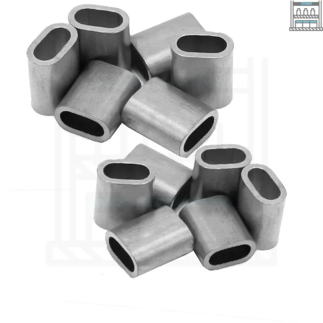 Talurit Stahldrahtseil Aluminiumbeschlag Crimphülse 1 mm - 20 mm | UK LAGER