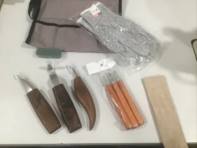 Kit de reducción de tallado en madera con 3 cuchillos y 3 cinceles