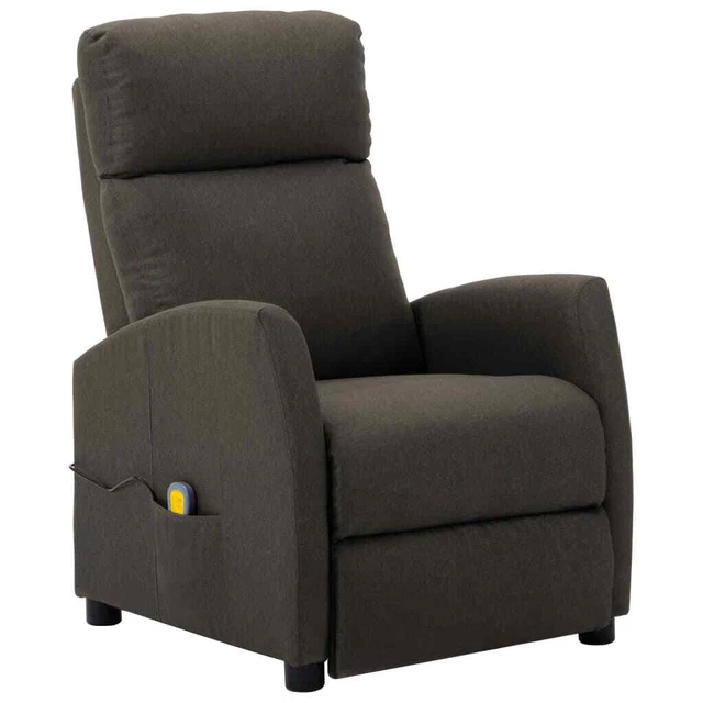 Fauteuil de massage inclinable Taupe Tissu FR