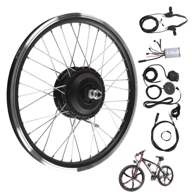 48V 250W 20" Front Wheel Electric Bicycle E-Bike Motor Controller Conversion Kit