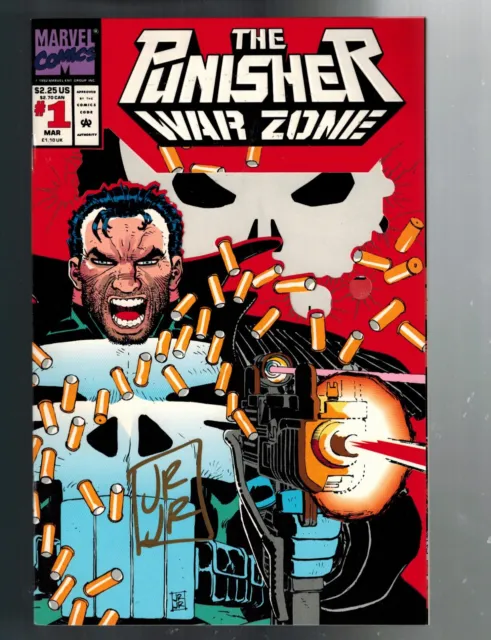 Punisher War Zone 1 Marvel Signed/Numbered COA John Romita JR 3x Investor LoI A