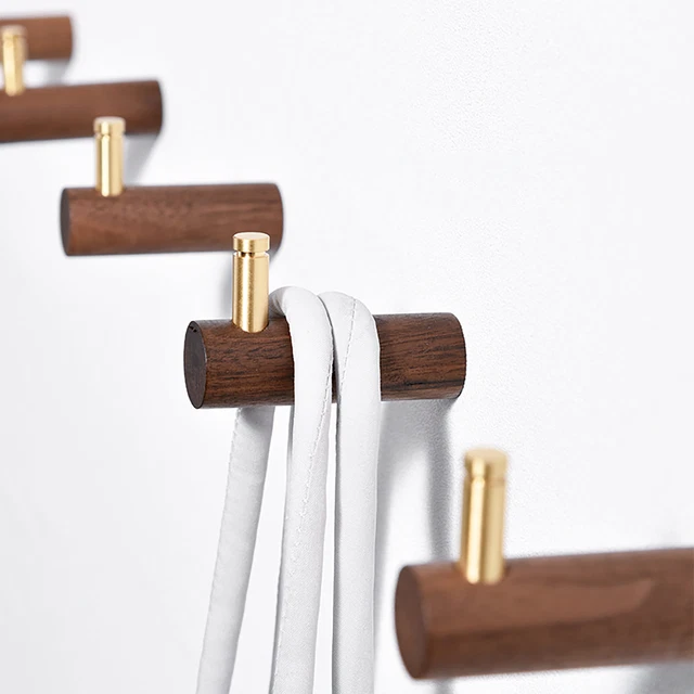 Gancio in tessuto, ad alta resistenza, decorativo, creativo, legno di noce, impermeabile