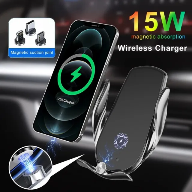 Qi Wireless Charger Auto Handyhalterung Induktions mit ladefunktion Clamping KFZ