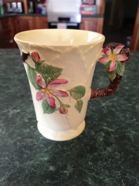 Carlton Ware Handpainted Yellow Apple Blossom Hot Chocolate Mug And Lid