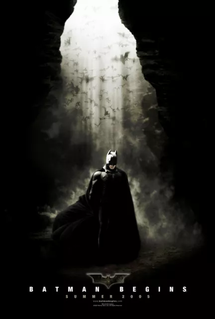 Batman Begins 2005 Christopher Nolan Trilogia Poster Locandina 45X32Cm