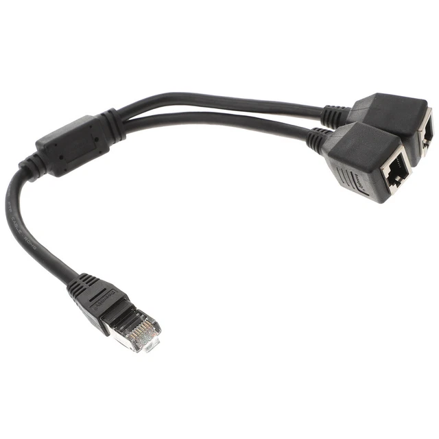 3 stücke RJ45 Ethernet Kabel Adapter Splitter 1 Männchen bis 2 weibliche Port