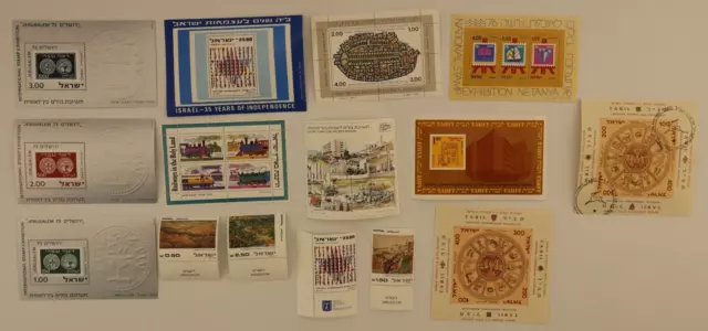 Israeli Variety Stamp Sheets Lot of 15