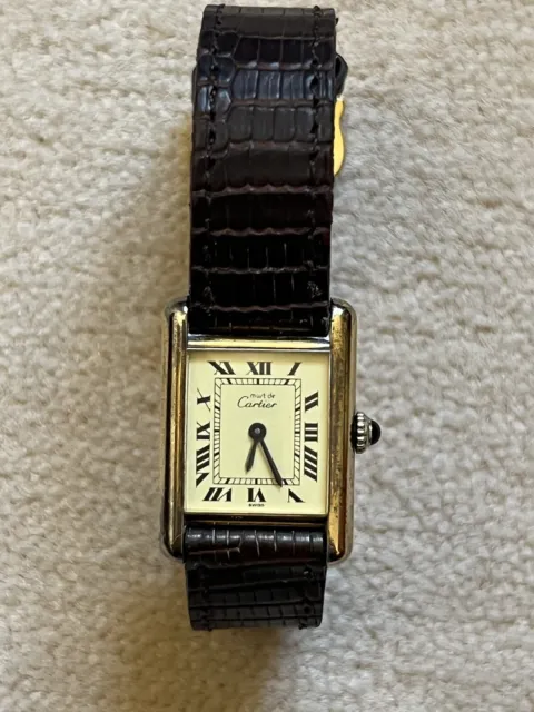 Montre Femme CARTIER Tank Must vintage ( Vers 1980)