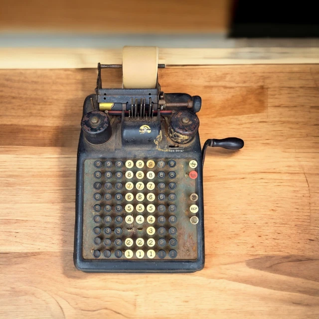 Vintage Burroughs Portable Adding Machine Parts/Repair Only As-Is