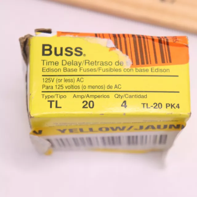 Bussmann Plug Fuse Loaded Link Edison Base Time Delay 125V/20a Time Delay