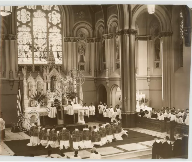 Large Religious CATHOLIC CEREMONY Unidentified Church Interior 1960 Press Photo