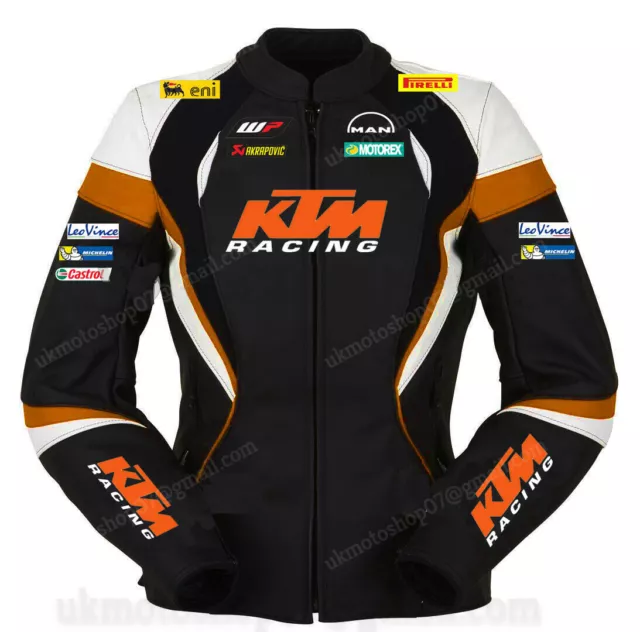 KTM Racing Motorbike Leather Jacket MOTOGP Biker Motorcycle Leather Jackets CE