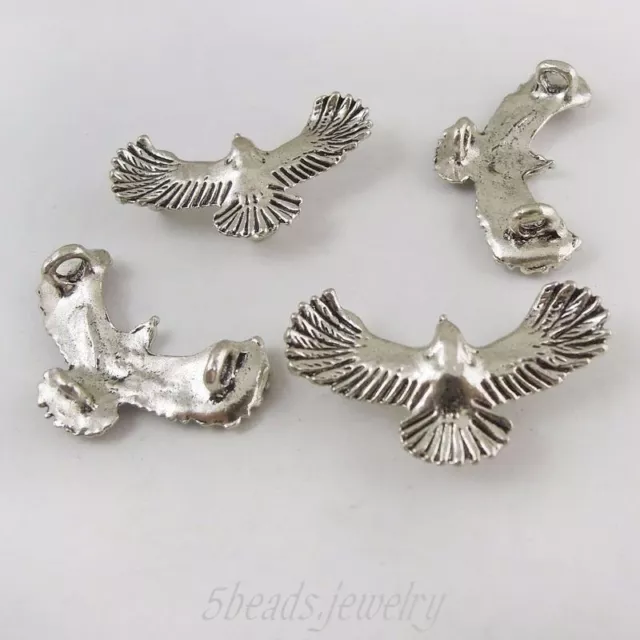 10 Stück Antike Silber Legierung Fliegender Vogel Anhänger Charme Kunst 37559