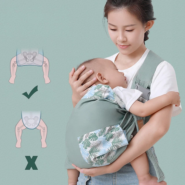 Baby Wrap Carrier Breathable Hands Free Adjustable Going Out Baby Sling Front