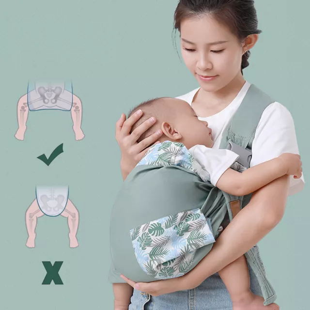 Tragetuch für Neugeborene, atmungsaktiv, freihändig, mit großer Tasche, 2