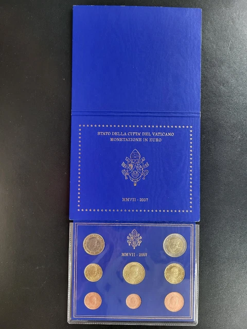 2007 Vatikan KMS Kursmünzensatz Benedikt OVP UFN - 3,88 € Blister Top Erhaltung