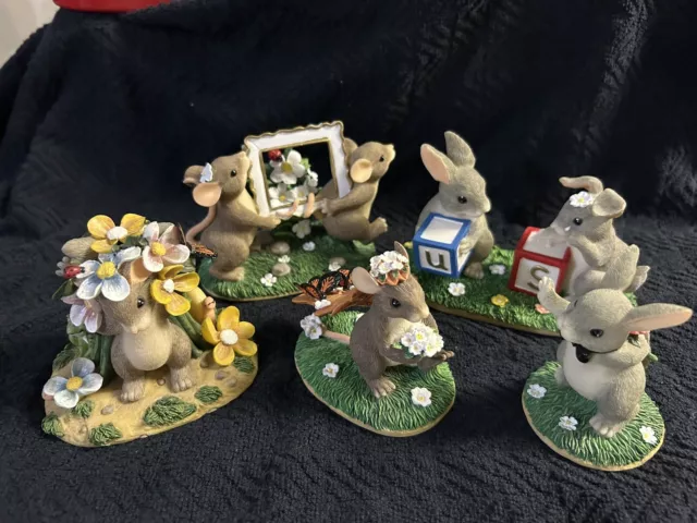 EUC Charming Tails Figurines Lot of 5 Figures No Boxes Retired Rare (Group 6)