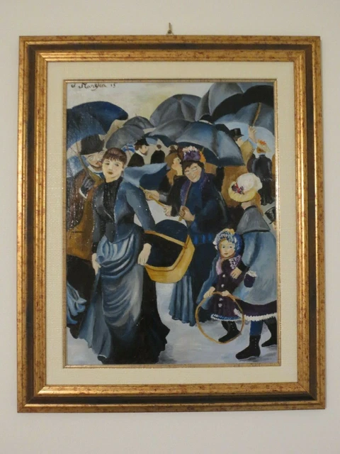 Quadro Dipinto A Mano 40x30 Cm | Ritratto Cantautore Italiano | Design Moderno Con Cornice | Mr. Rain