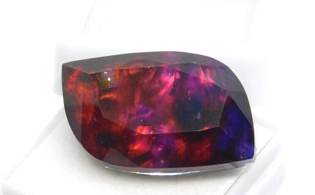 33.50 Ct AA++ Rare Fancy cut Ammolite Opal-Like Organic Doublet Gems Certified
