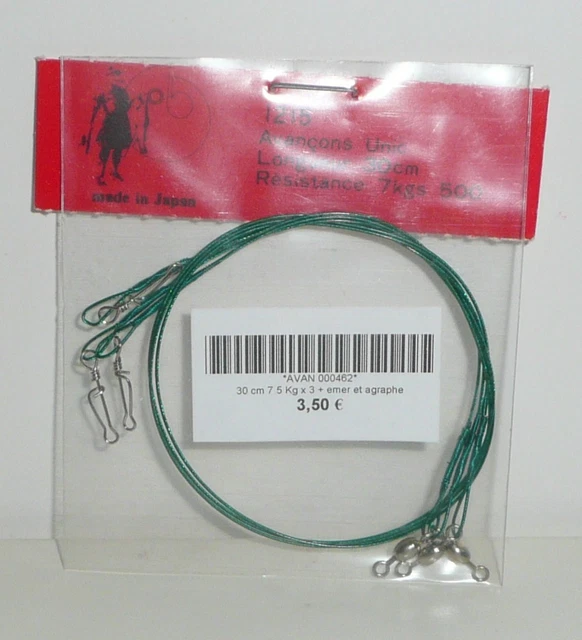 PROMO: BAS DE ligne acier Cannelle supraflex triple N°1/0 par 3 EUR 6,90 - FR