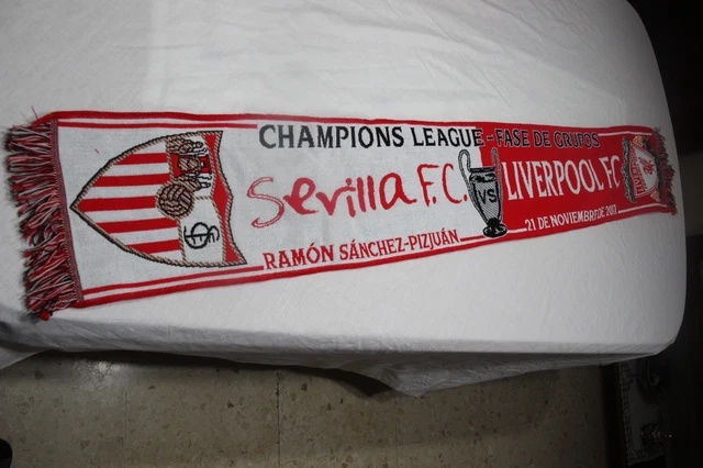 BUFANDA DE FUTBOL Vintage Match Champions League Sevilla Fc Y Stade Rennais F.c EUR 34,95 - ES