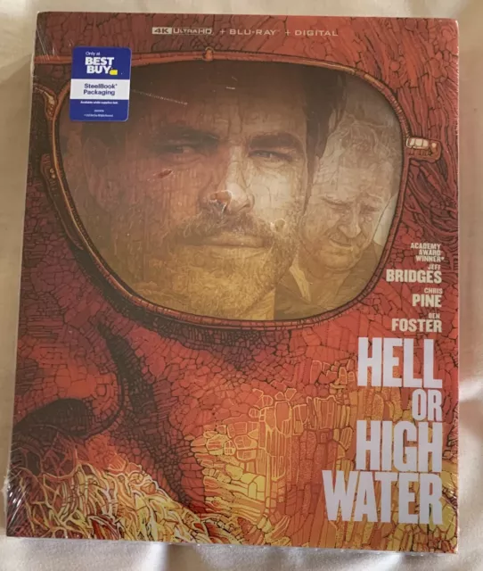 HELL OR HIGH Water Best Buy 4K Uhd Bluray Steelbook *New & Sealed