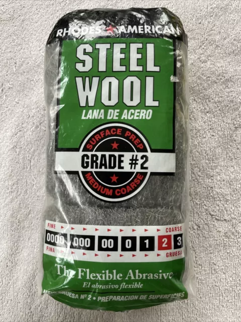 Rhodes American  Steel Wool  Coarse Grade #2  Pack Of 12 Pads