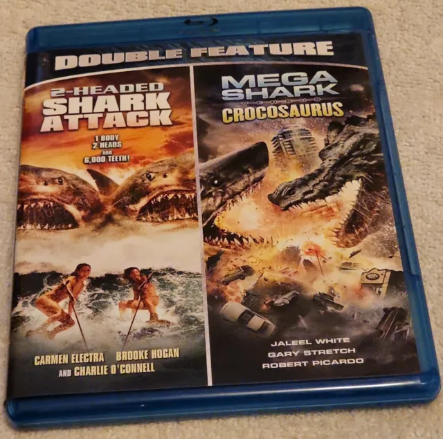 2 Headed Shark Attack Mega Shark Versus Crocosaurus Blu Ray Horror Halloween 1169 Picclick