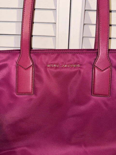 Marc Jacobs Editor Tote Purse Bag Magenta Pink Large New Pockets Working Zippers