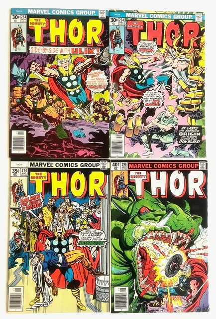 Thor Mighty Vol1 253,254,274,298 lot of 4 books