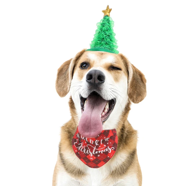 Encantador pañuelo para perro bandana para mascotas de Navidad triángulo