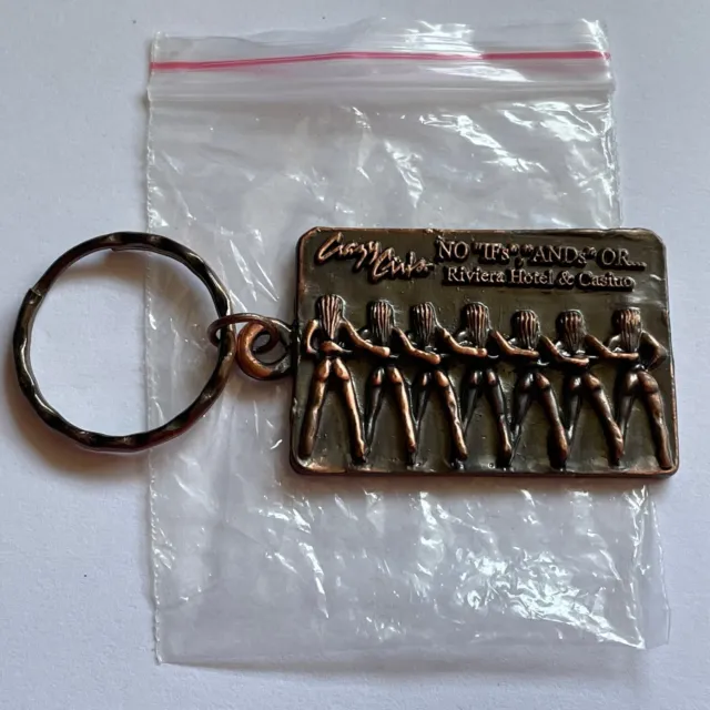 Crazy Girls Riviera Hotel Casino Las Vegas Keychain NO IFs ANDs OR Key Chain Fob