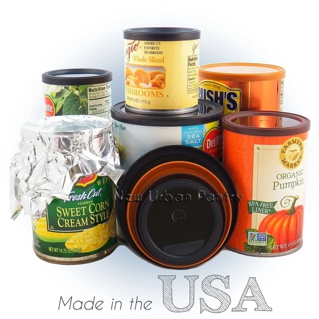 PANTRY LIDS REUSABLE Tin Can Covers/Couvercles for canned PEOPLE food