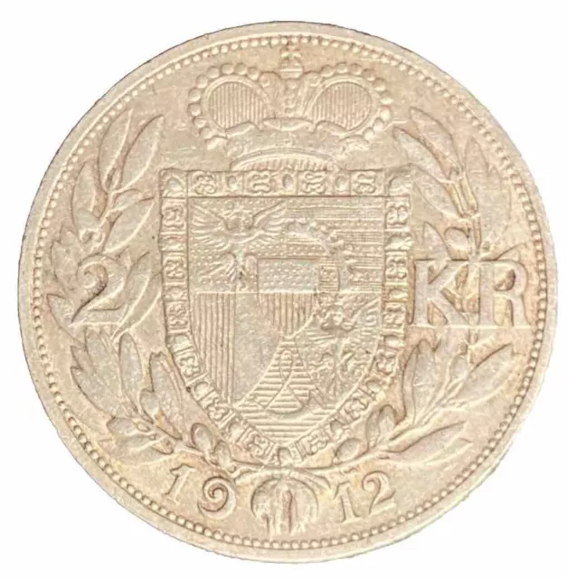 Liechtenstein : 2 Kronen 1912 - Fürst Johann II. - Silber 2