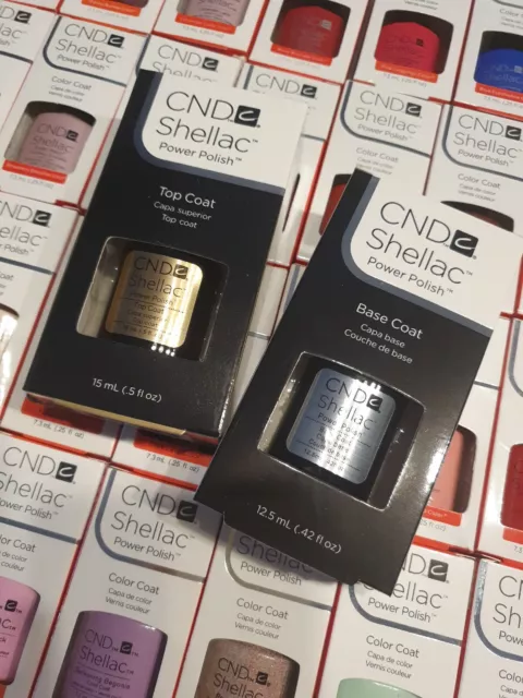 Cnd SET Base +Top Coat 15 Ml Set  Gel Lack UV Nagellack Led Qalität  Shellac New