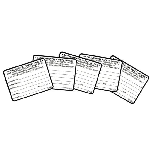 Environmental Safety Notice Label # 04850 , Pack of (5)