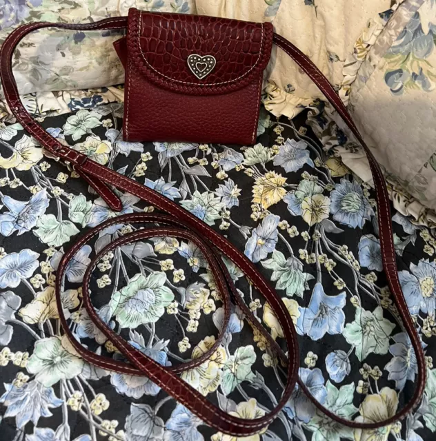 Brighton shiloh crossbody top with built in wallet