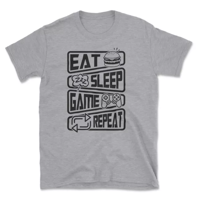 T-shirt Eat Sleep Game Repeat | Divertente console giocatore video regalo VR
