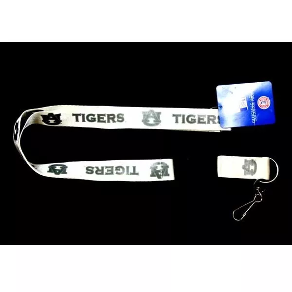 NCAA Auburn University Tigers White Glacier Lanyard ID Holder