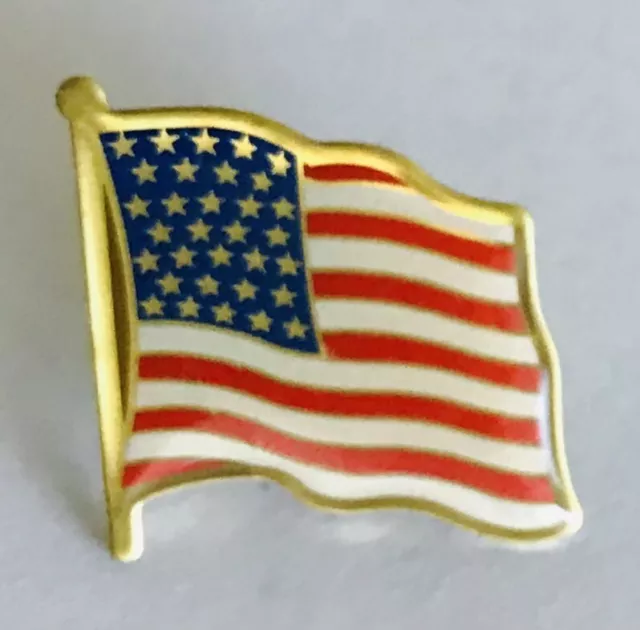 America Flag Pin Badge United States USA Lapel Rare Vintage (D1)