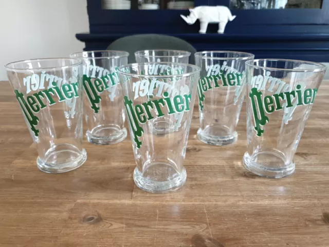Lot de 6 verres design Martin Szekely pour Perrier en 1995
