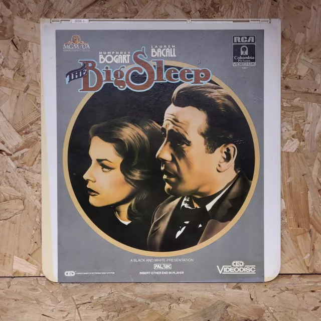 The Big Sleep - CED Videodisc PAL/UK * Humphrey Bogart Lauren Bacall