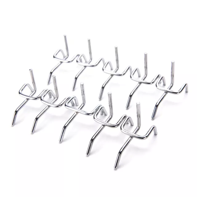 10pcs Metal Peg Board Pegboard Hooks Garage Work Shop Storage Display St*RQ