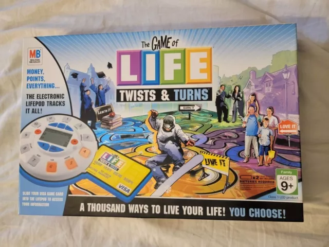 2007 THE GAME OF LIFE-TWISTS AND TURNS With Electronic LIFEPod And VISA  Cards